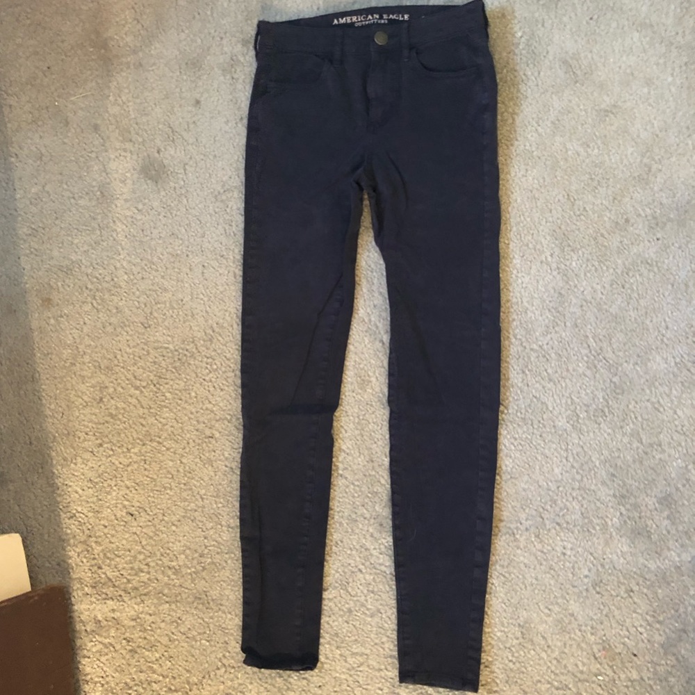 Dark navy American Eagle super stretch jeans